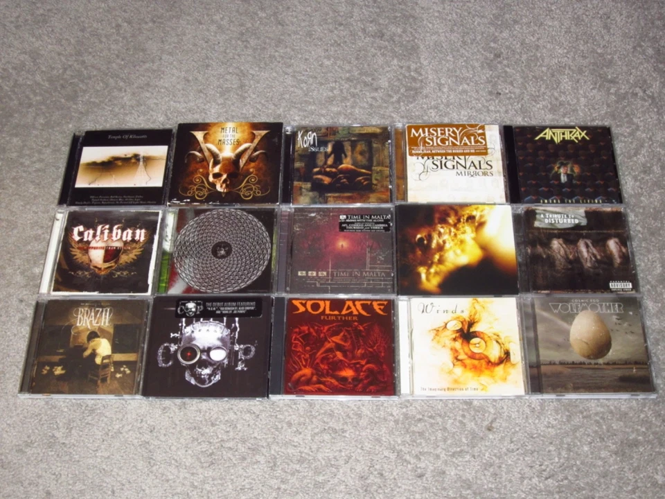 MASSIVE LOT OF 50 HEAVY METAL CDs! THRASH DEATH BLACK POWER PROG DJENT HARD ROCK Foto 2 de 4