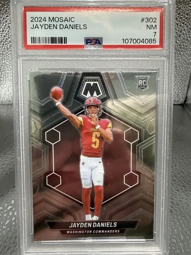 Panini 2024 Mosaic Rookie Jayden Daniels Washington Commanders PSA 7 #302