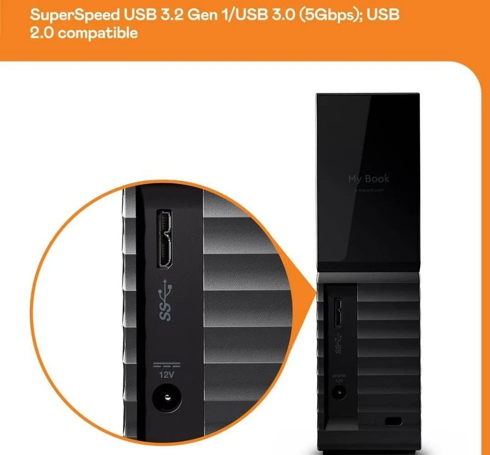 WD 12TB My Book Desktop HDD USB 3.0 with software for device management, backup  - Image 3 of 4