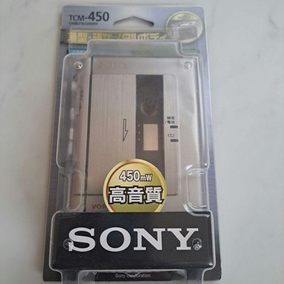Sony TCM-450 Portable Cassette Recorder FullMetal 450mW Rec2x ClearVoice Unused