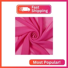 Polyester Chiffon Sheer Lightweight Breathable 60 Inch Fabric by The Yard - fo