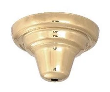 B&P Lamp 5 1/4" Dia., Brass Canopy, 1/8 Ip Slip Ch, Nickel Plated