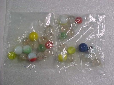 30 Factory sealed shooter marbles 2 bags.Mint See photos