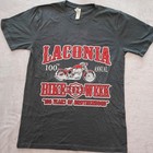 Laconia Bike Week 2023 100th Anniversary Organic Cotton Shirt M Moto Gray Red