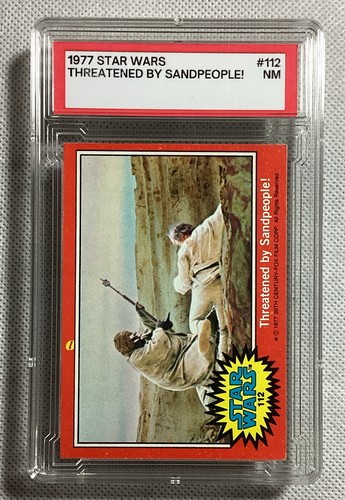 1977 Topps Star Wars #112 Threatened by Sandpeople! — PSA 7