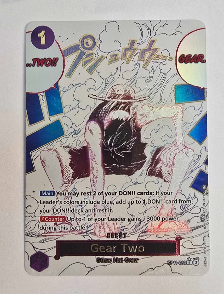 Gear Two OP11-080 Luffy Manga Event Alternate Art One Piece Card