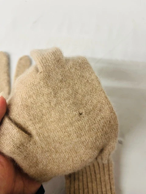 Guante blanco + Warren 100 % cachemir acanalado en lino brezo - NUEVO/VER DESCRIPCIÓN Foto 4 de 4