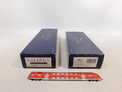 2x Liliput H0 Empty Box for Steam Locomotive Railcar DB L106201