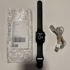 Apple Watch Series 3 42mm Space Gray Aluminum A1859 Gen 3 GPS Black Sport Band