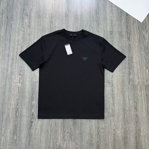 LAST ONE! NWT! AUTHENTIC Prada triangle-logo cotton T-shirt Beige, Size M - Picture 7 of 8