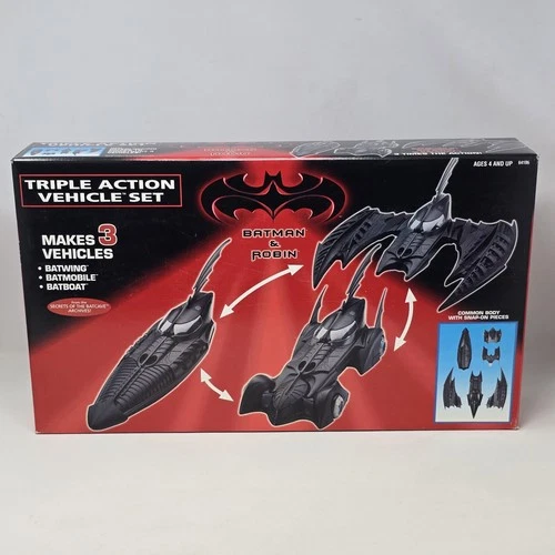 Batman & Robin Triple Action Vehicle Set 1997 New Sealed Vintage