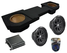 Kicker Dodge Ram 2002 - 2018 43C104 10" Sub, 1600W Amp - Refurbished & Sub Box