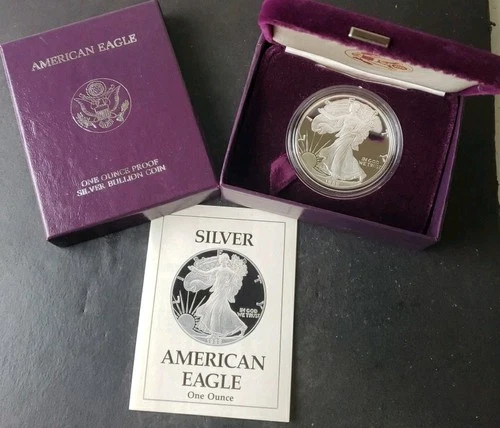 1989 S Proof $1 American Silver Eagle Dollar