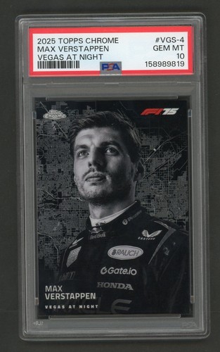2025 Topps Chrome F1 Max Verstappen Vegas at Night SP #VGS-4 PSA 10 GEM MINT