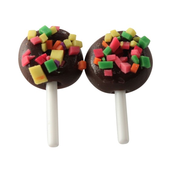Ohrringe Donut Lolli Braun-image