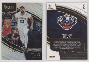2018-19 Panini Select Courtside Silver Prizm Anthony Davis #227