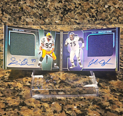 Panini 2020 VS 1 on 1 Booklet Auto Gilbert Brown Jonathan Ogden #VS-GBJO /99