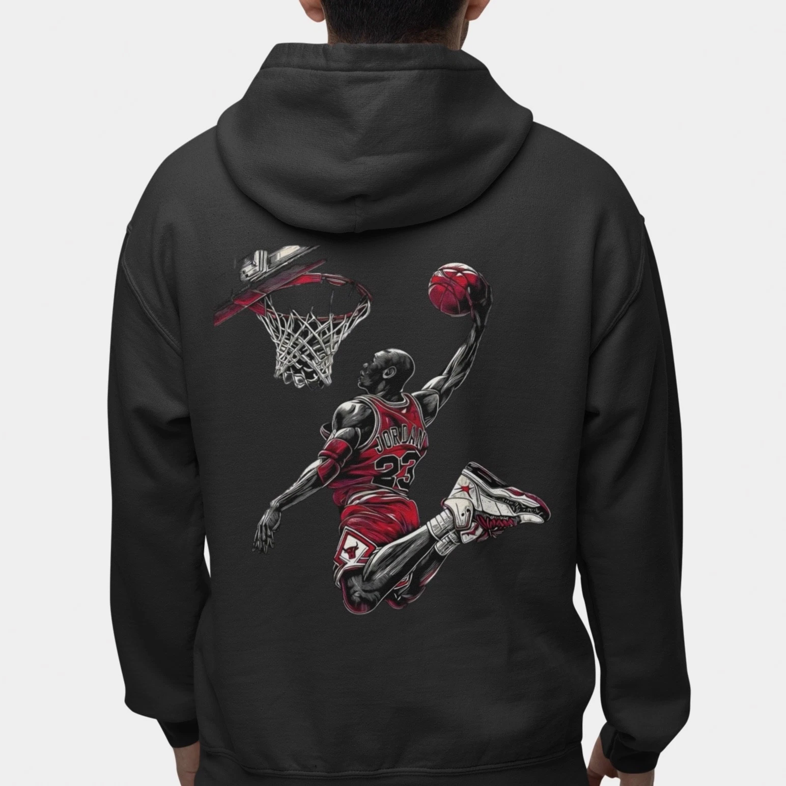 Retro Basketball Dunk Hoodie Men Women 23 Print Sweatshirt Sports Jumper Gift