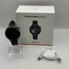 OnePlus Watch 3 43mm Black Stainless Steel GPS w/ Black Sport - Good Condition
