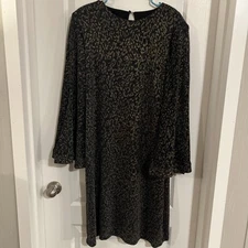 MSK Woman’s Dress Size XL Dark Blue And Gold