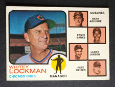 1973 TOPPS BASEBALL #81 WHITEY LOCKMAN ERNIE BANKS CHICAGO CUBS *EXCMT*