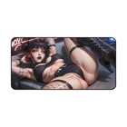 Gothic Desk Mat Stylish Gaming Anime Desk Decor Gamers Goth Girl Fan Art 