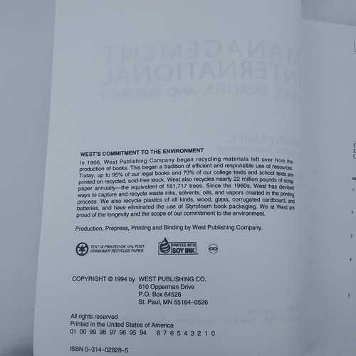Management International: Cases, Exercises & Readings Dorothy Mint Business Book - Picture 5 of 7
