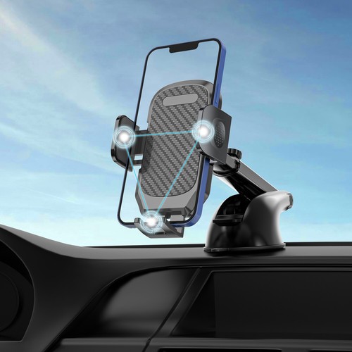Universal 360° Windshield Mount Car Holder for Mobile Phone GPS iPhone Samsung - Picture 18 of 20