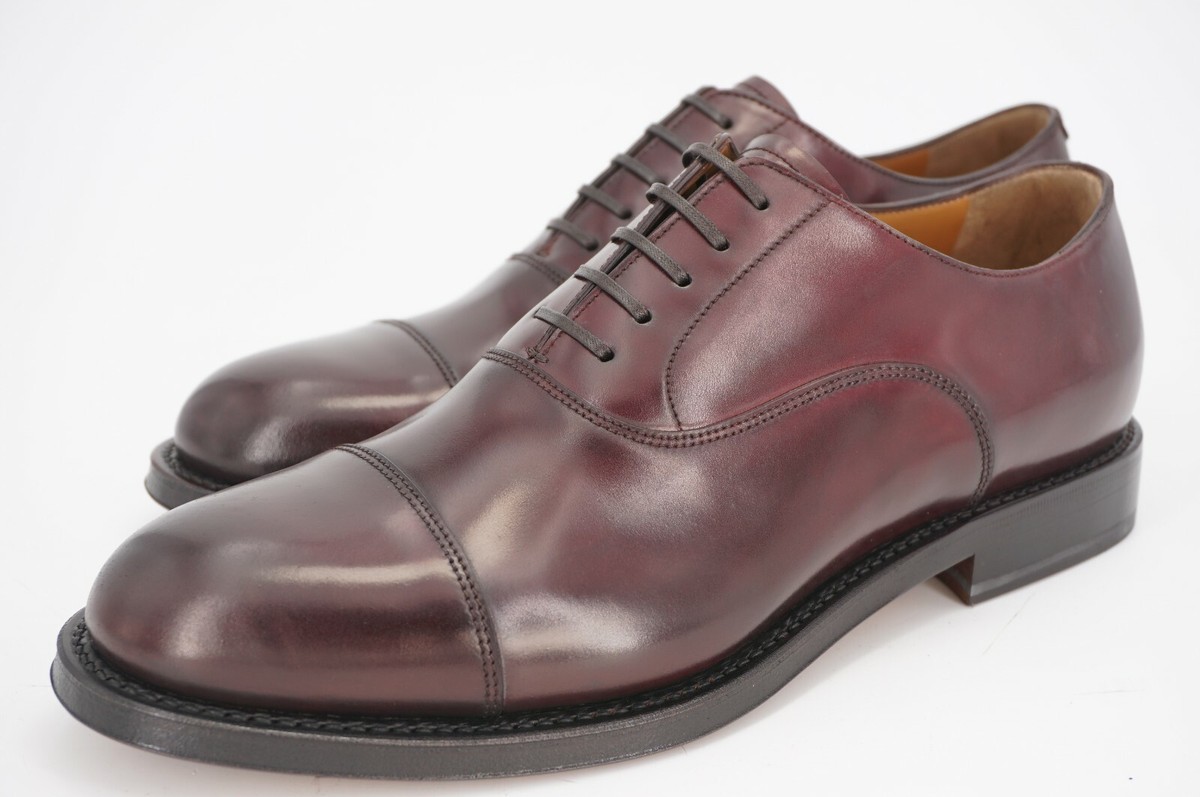 NEW $748 BROOKS BROTHERS GOLDEN FLEECE 7.5 SHELL CORDOVAN BURGUNDY