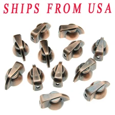 KAISH 12xBronze Chicken Head Knob 1/4" Guitar Amp Effect Pedal Knobs w/Set Screw