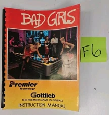 BAD GIRLS - Pinball Manual - GOTTLIEB - OEM Original - Coin Op