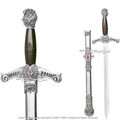 Ceremonial Masonic Knights Templar Short Sword Dagger with Scabbard