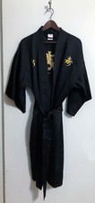 Black embroidered Japanese KIMONO