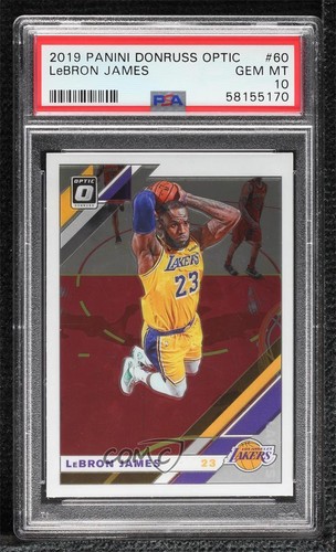 2019-20 Panini Donruss Optic LeBron James #60 PSA 10 GEM MT
