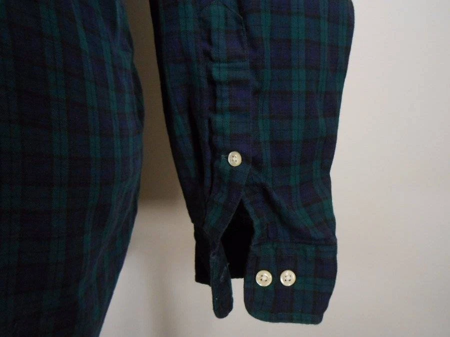 Bonita Camisa Para Hombre 17 1/2 34/35 Ralph Lauren A Cuadros Oscuros Calce Clásico LS Botón Usada en Excelente Condición Foto 4 de 4