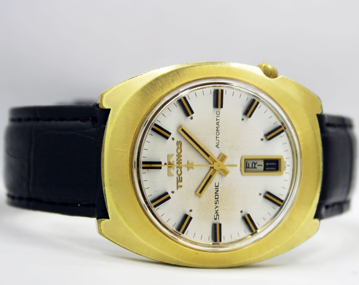 TECHNOS ゴールド グリーン ドレスウォッチ TECHNOS（時計） テクノス(TECHNOS) メンズ 腕時計 5気圧防水