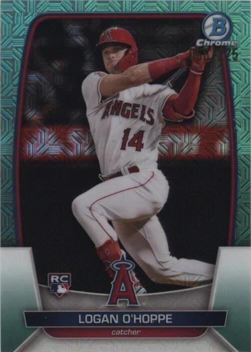 2023 Bowman - Logan O'Hoppe #39 Chrome Aqua Mojo Refractor /225