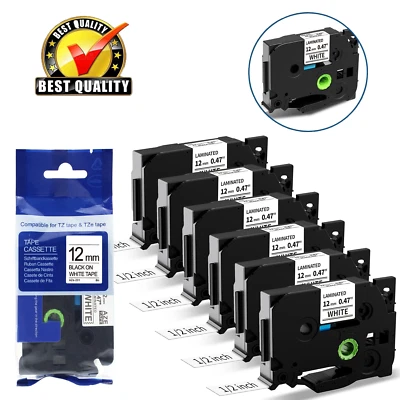 AIRMALL 5x Schriftband TZe-231 12mm für Brother P-Touch PT-H100LB E100 H105 1000 1010