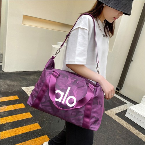Alo Yoga Traverse Duffle Bag Purple/Black Fitness Gym Tote Travel Bag