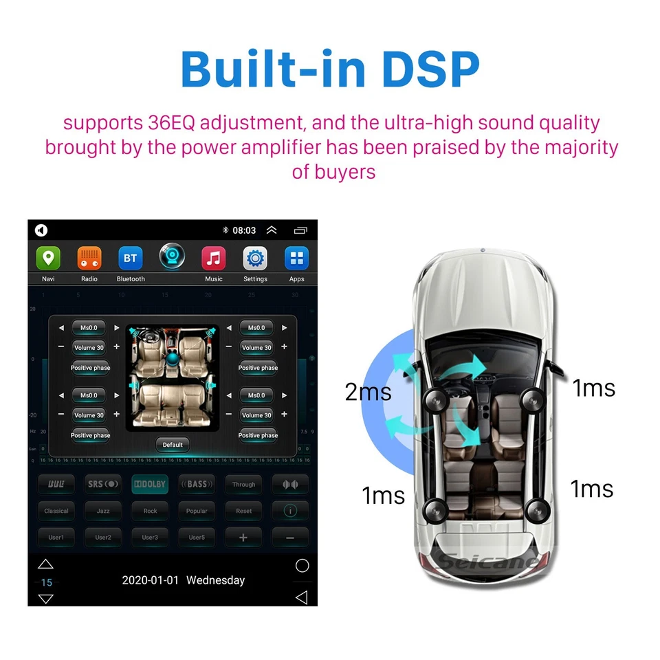 Para Ford Explorer 12.8" Coche Radio Estéreo GPS Inalámbrico Apple Carplay Android Automático Foto 3 de 4