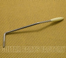 BP-0017-CAW Chrome Tremolo Arm for Vintage/USA Fender Strat Age White Tip