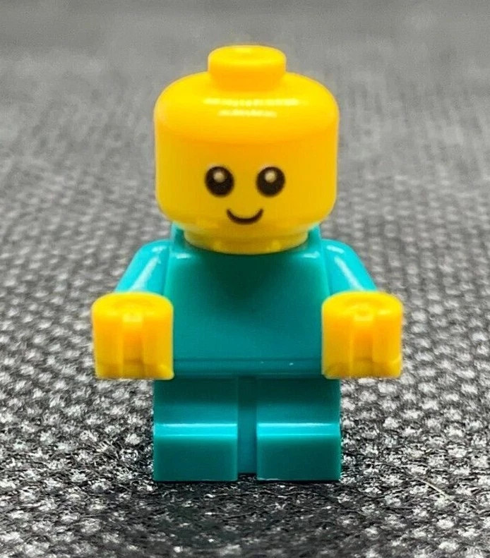 NEW LEGO Baby Dark Turquoise Body with Yellow Hands Minifigure