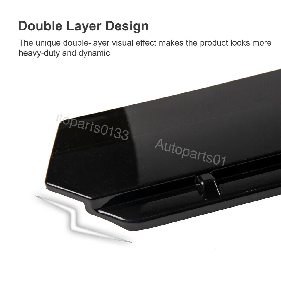 For Chevrolet Monte Carlo 2000-2007 Glossy Front Bumper Lip Splitter Spoiler Foto 4 de 4