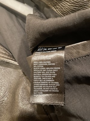 AllSaints Conroy Leather Biker Jacket Mens XL