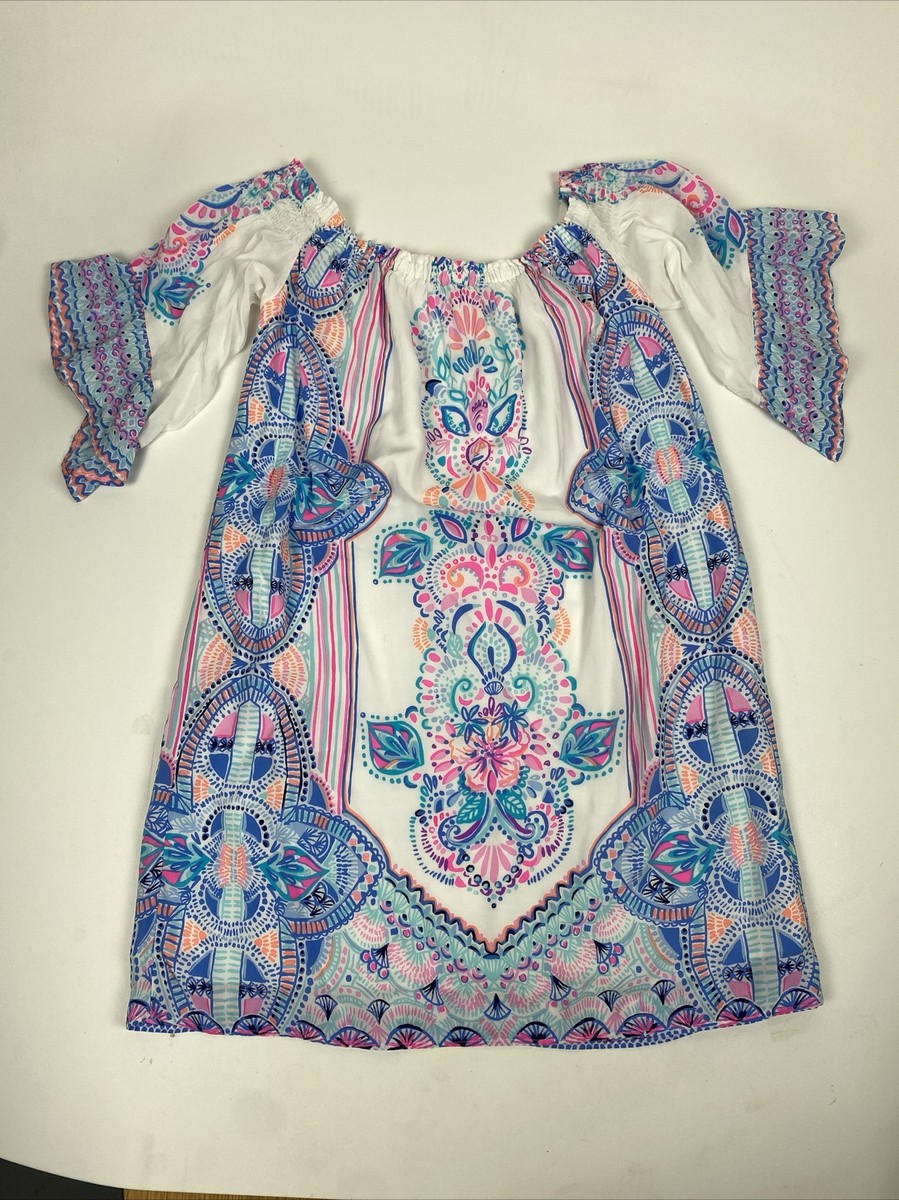 lilly pulitzer fawna off the shoulder dress NWOT LILLY PULITZER Fawna Off-The-Shoulder Dress in Seaside Shindig Multi  Sz S
