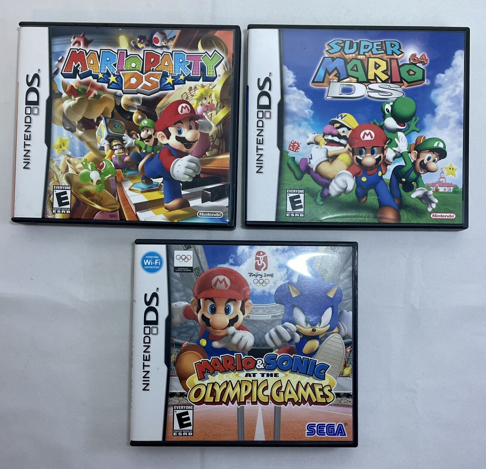 Cape Traktat ubehagelig Mario DS Game Bundle (MarioParty DS, Super Mario 64, Mario&amp;Sonic  Olympic) Tested | eBay