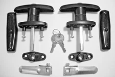 Truck cap rear door handle with locks  pair  #T323 Complete/Keyed Alike