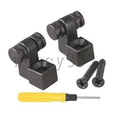 Electric Guitar Roller String Trees Replacement Black w/ Screwdriver Pack of 3