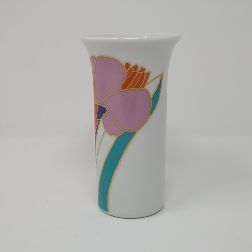 Vintage Rosenthal Studio Linie Floral Bud Vase Signed Wolf Bauer Small 4.5" - Picture 3 of 6