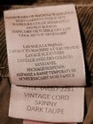 Vince. Skinny Cuderoy Pants Size 27 Taupe — photo 5